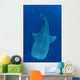 Single Whale Shark Swimming Wall Decal Design 7