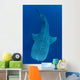 Single Whale Shark Swimming Wall Decal Design 7