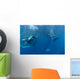 Diver Interacts with Whale Wall Decal Design 4