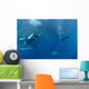 Diver Interacts with Whale Wall Decal Design 4