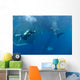 Diver Interacts with Whale Wall Decal Design 4