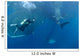 Diver Interacts with Whale Wall Decal Design 4