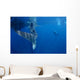 Diver Interacts with Whale Wall Decal Design 3