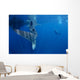 Diver Interacts with Whale Wall Decal Design 3