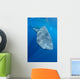 Single Whale Shark Swimming Wall Decal Design 3
