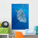 Single Whale Shark Swimming Wall Decal Design 3