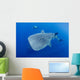 Diver Interacts with Whale Wall Decal Design 2