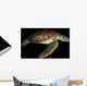 Green Sea Turtle Swimming Wall Decal Design 4