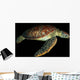 Green Sea Turtle Swimming Wall Decal Design 4