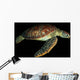 Green Sea Turtle Swimming Wall Decal Design 4