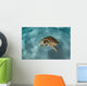 Green Sea Turtle Swims Wall Decal Design 2
