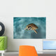 Green Sea Turtle Swims Wall Decal Design 2