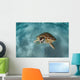 Green Sea Turtle Swims Wall Decal Design 2