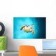Hawksbill Turtle Descending from Wall Decal
