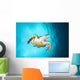 Hawksbill Turtle Descending from Wall Decal