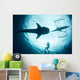 Underwater Photographer Enjoys Moment Wall Decal