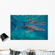 Whale Shark Swimming Blue Wall Decal Design 14