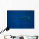Whale Shark Swimming Blue Wall Decal Design 12