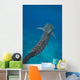 Whale Shark Swimming Blue Wall Decal Design 3