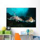 Two Pharaoh Cuttlefish Fighting Wall Decal