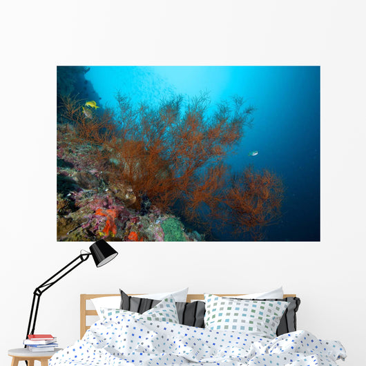 Big Black Coral Bush Wall Decal