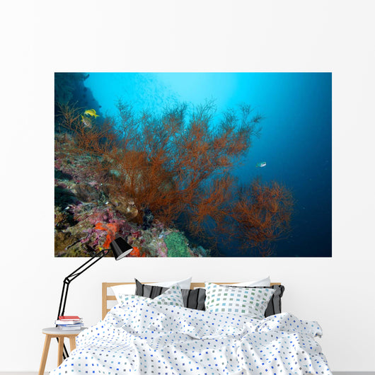 Big Black Coral Bush Wall Decal