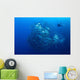 Diver Swims Next to Wall Decal