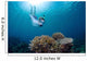 Snorkeler Explores Coral Reef Wall Decal Design 3