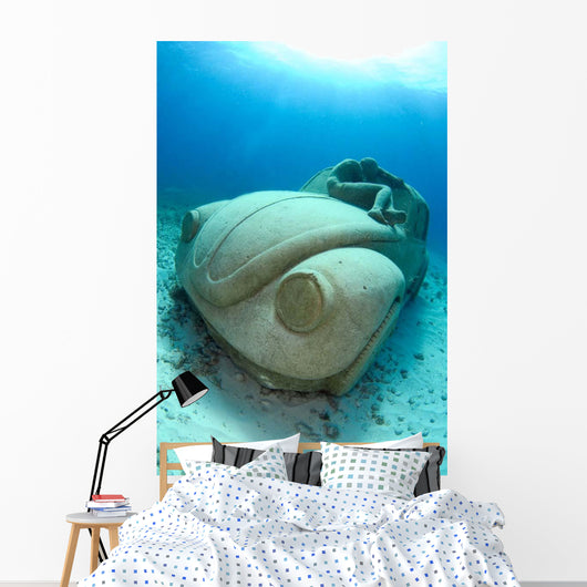 Sunken Car Caribbean Sea Wall Decal