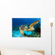 Hawksbill Sea Turtle Portrait Wall Decal Design 1
