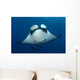 Manta Ray and Clarion Wall Decal Design 2