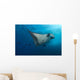 Manta Ray and Clarion Wall Decal Design 1