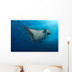 Manta Ray and Clarion Wall Decal Design 1