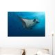 Manta Ray and Clarion Wall Decal Design 1