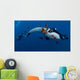 Manta Ray Scuba Diver Wall Decal