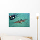 American Crocodile and Diver Wall Decal Design 1
