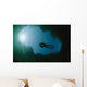 Diver Floating River Surface Wall Decal