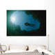 Diver Floating River Surface Wall Decal