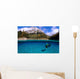 Diver Exploring Green Lake Wall Decal Design 2