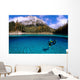 Diver Exploring Green Lake Wall Decal Design 2