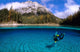 Diver Exploring Green Lake Wall Decal Design 2