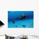 Scuba Divers Swimming Underwater Wall Decal