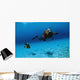 Scuba Divers Swimming Underwater Wall Decal