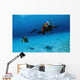 Scuba Divers Swimming Underwater Wall Decal