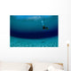 Diver Exploring Green Lake Wall Decal Design 1