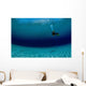 Diver Exploring Green Lake Wall Decal Design 1