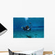 Scuba Diver Familiarizing Himself Wall Decal