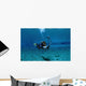 Scuba Diver Familiarizing Himself Wall Decal