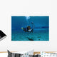 Scuba Diver Familiarizing Himself Wall Decal