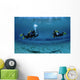Underwater Photographer with Model Wall Decal